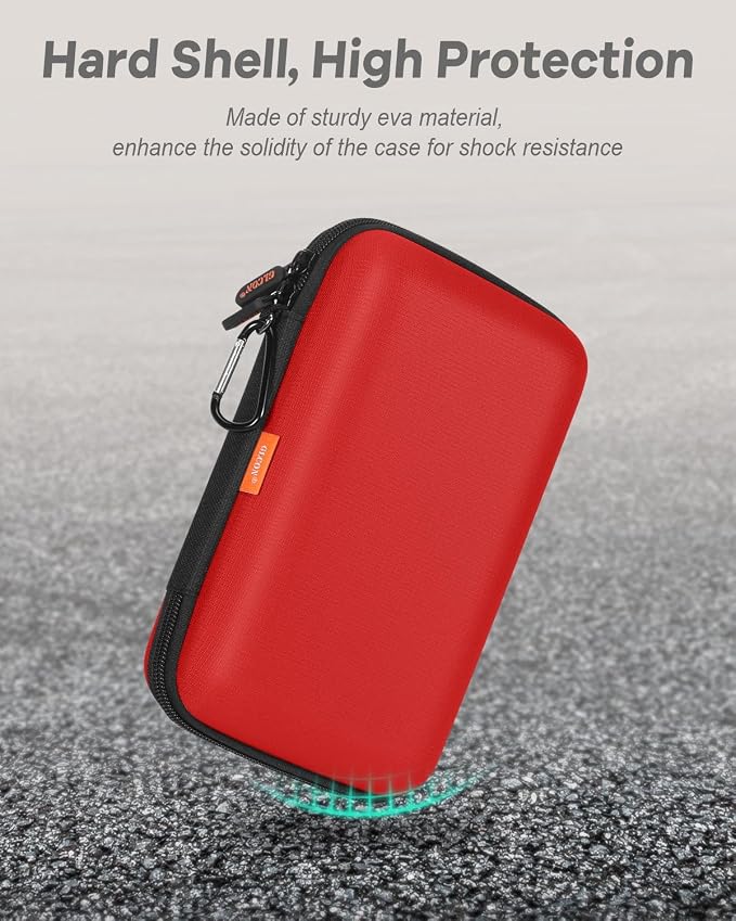Pure-Red Shockproof Hard Shell Carrying Case - Image 9