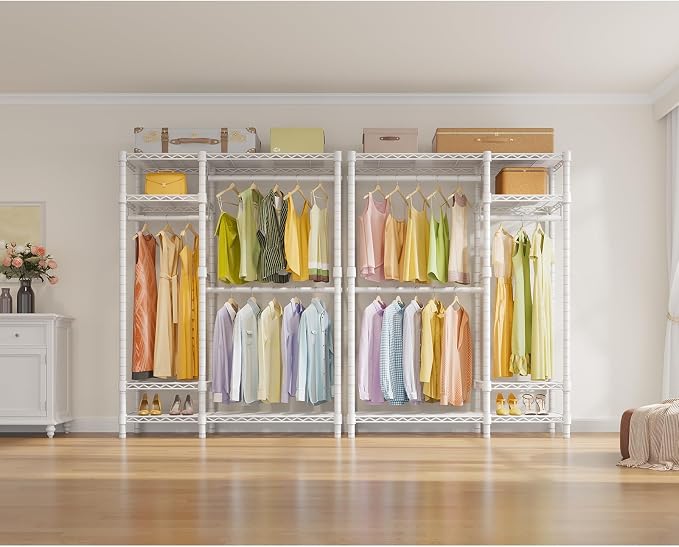 VIPEK V2 Heavy Duty Clothes Rack 4 Tiers Wire Shelving Garment Racks - Image 3