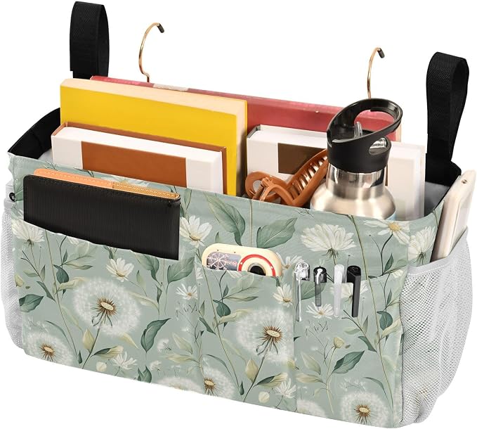 Sage Green Dandelion Bedside Caddy - Image 3