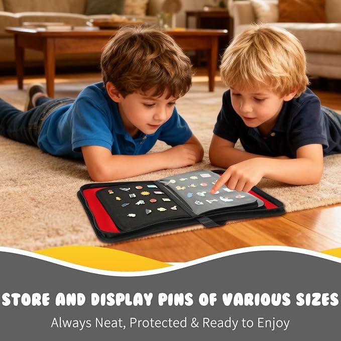 Enamel Pin Display Book, 6-Page Pin Trading Book, Portable Pin Bag and Pin Board - Image 3