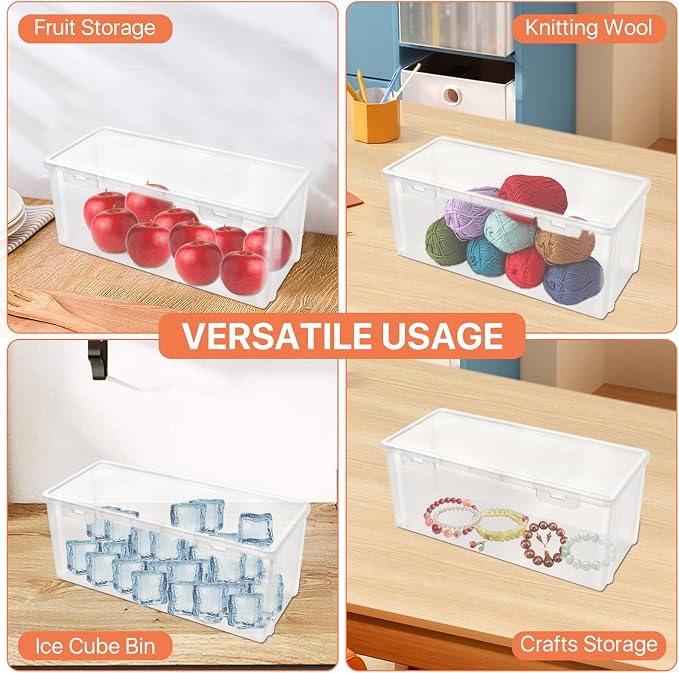2Pcs Refrigerator Organizers and Storage, PP Freezer Organizer Bins - Image 7
