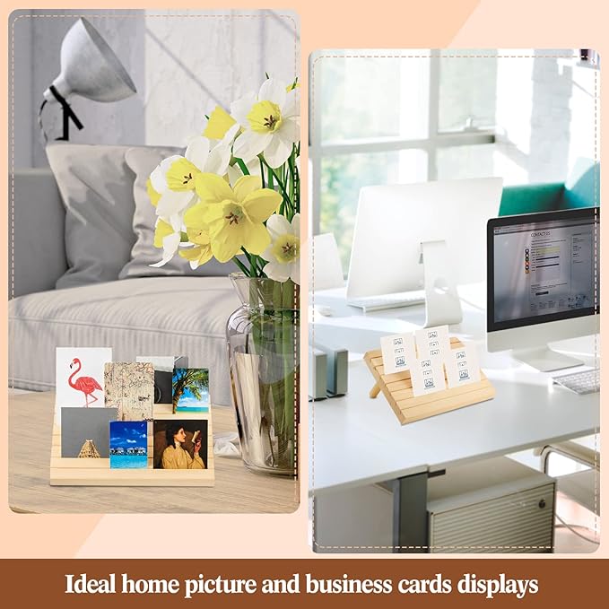 Marsui 62 Pcs Wood Earring Display Stand Earring Card Display 2 Sets of Holder - Image 6