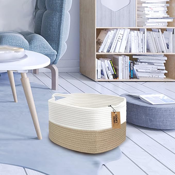 COMFY-HOMI Cotton Rope Woven Basket - Image 4