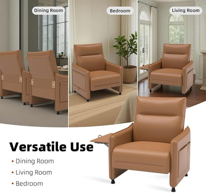 Upholstered Accent Sofa, Modern Faux Leather Chair - Image 9