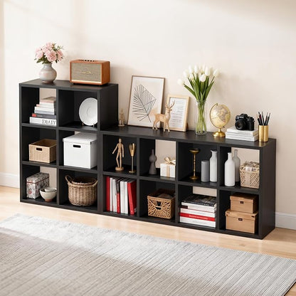 LUCKLIFE 6-Cube Storage Organizer, Stackable Modular Bookcase Shelf - Image 7