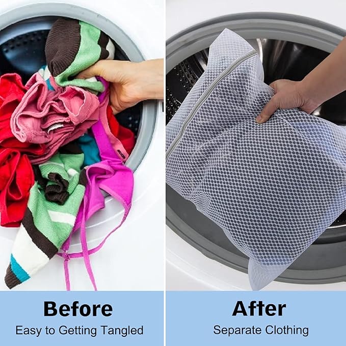 Vivifying XL Large Mesh Laundry Bags, 2 Pack 20 x 24 Inches Honeycomb Mesh Wash - Image 5
