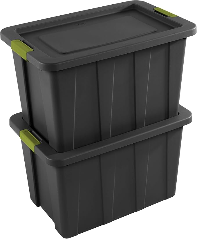 Sterilite 30 Gal Latching Tuff1 Storage Tote, Stackable Bin - Image 5