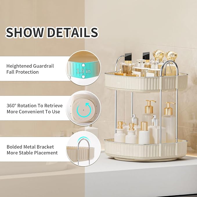 YCIA&DONE 360 Rotating Makeup Organizer - Image 6
