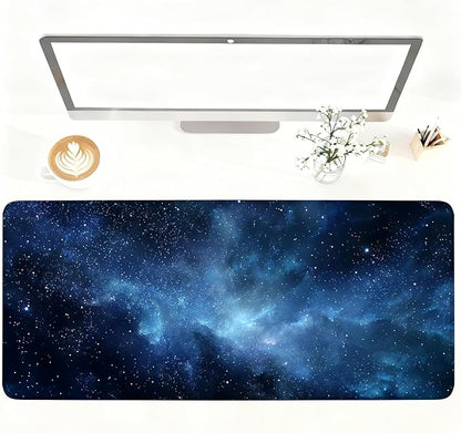 Galaxy Mouse Pad – Large Extended Desk Mat 35.43 x 15.75 in – Deep Space Nebula by LEIWEIHOPE