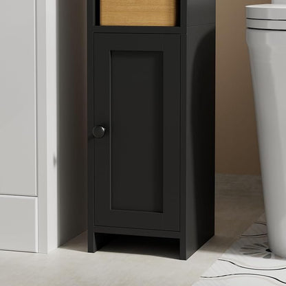 Homhedy Small Bathroom Storage Cabinet, Narrow Toilet Paper Cabinet | Corner - Image 7