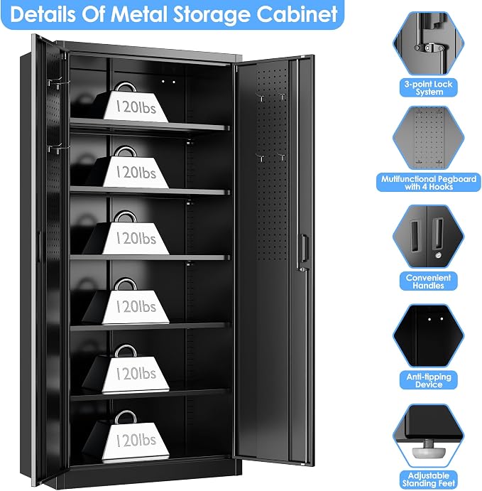 SUXXAN Metal Storage Cabinet - Image 4