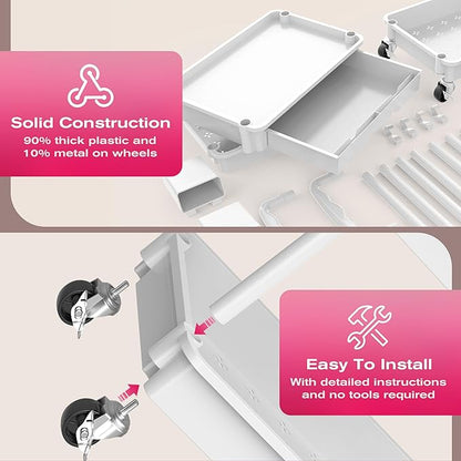 Goovilla Rolling Makeup Organizer Cart - Image 4