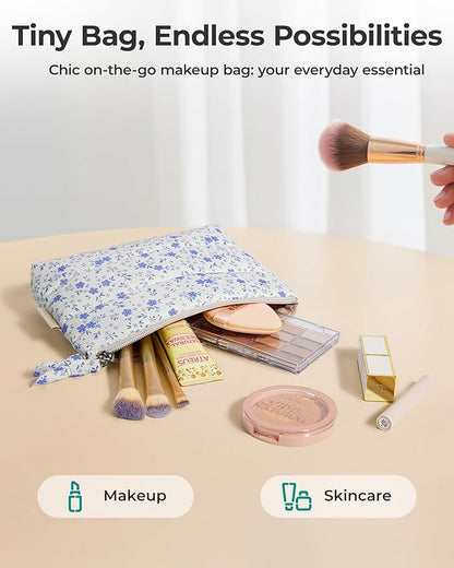 BAGSMART Small Leopard Makeup Bag | water-resistant & padded. Machine washable. - Image 3