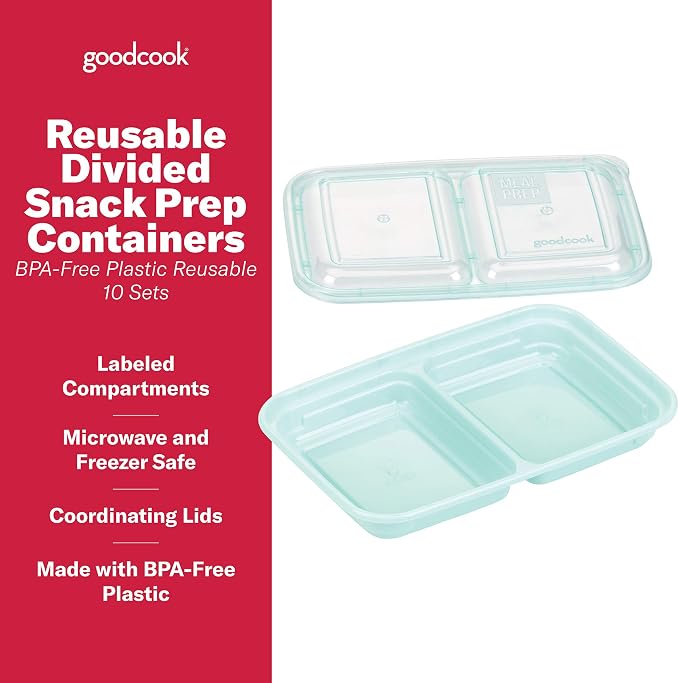 GoodCook 2-Compartment Food Storage Container Set - Image 2