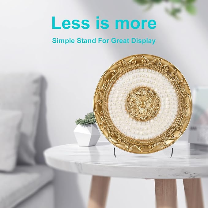 Boloyo Flat Back Acrylic Plate Display Stand, 6 Inch 2PC Clear Acrylic Display - Image 4