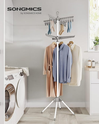 SONGMICS 2-Tier Clothes Drying Rack, 72-Inch Folding Laundry Drying Rack - Image 2