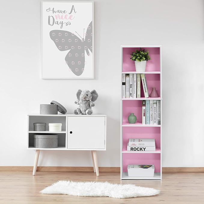 Furinno LUDER Book Shelf, 5-Cube Bookshelf, Bookcase - Image 5