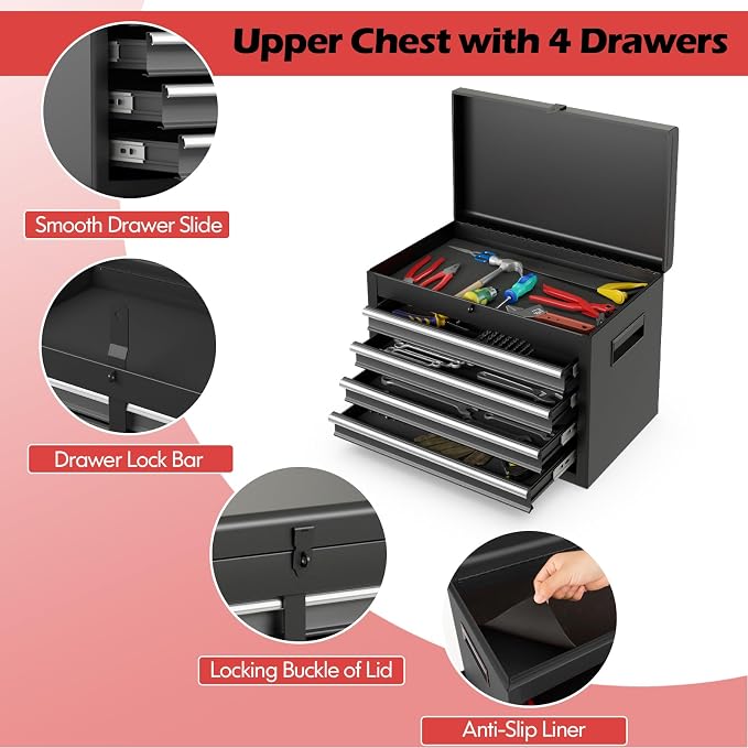 Goplus Tool Chest, 5-Drawer Rolling Cabinet - Image 7