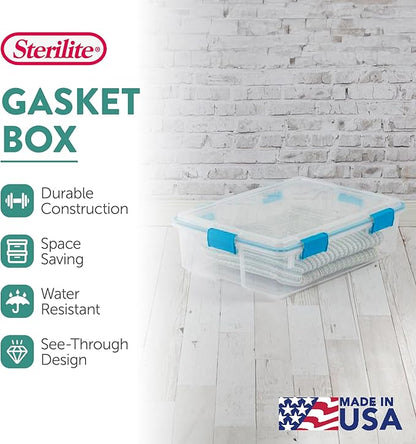 Sterilite 12-Pack Gasket Box, Weather-Resistant Storage Bins - Image 3