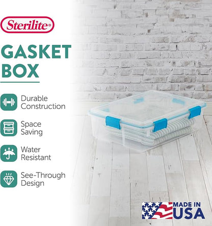 Sterilite 4-Pack Gasket Box, Weather-Resistant Storage Bins - Image 3