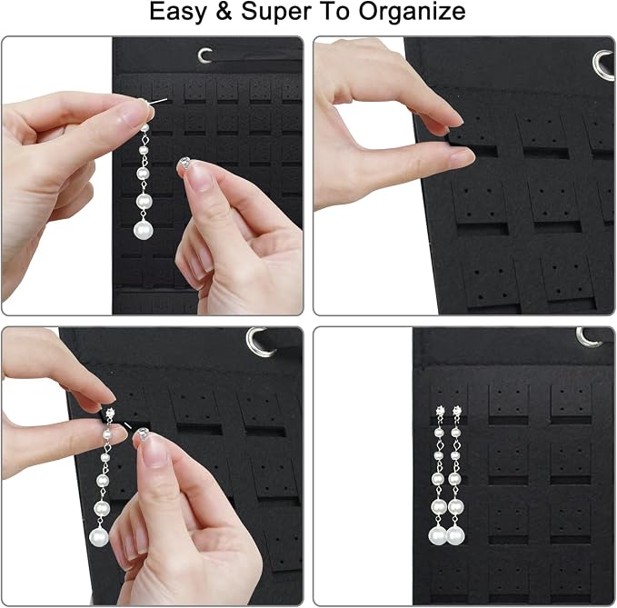 Earring Holder Organizer, Hanging Earrings Storage Display Holds Up to 300 Pairs - Image 4