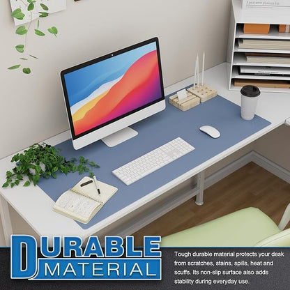 K KNODEL Large Office Leather Desk Mat, Mouse and Keyboard Pad, Computer and - Image 5