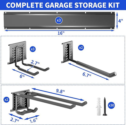 Garden Tool Organizer Wall Mount, 48inch Heavy Duty Garden Tool organizer - Image 7