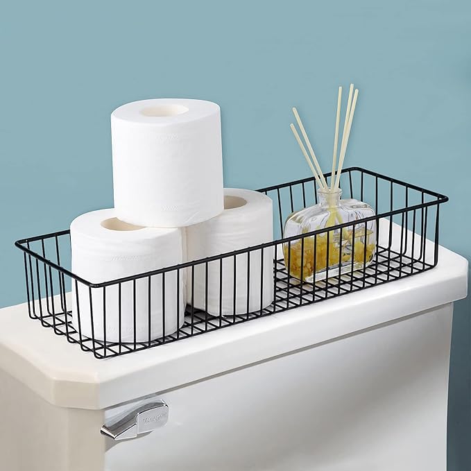 Farmhouse Décor Metal Wire Organizer Storage Basket Bin-Toilet Paper - Image 2