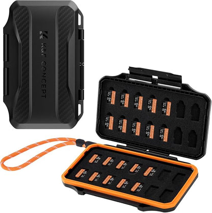 K&F Concept 28 Slot SD Card Case, Water-Resistant Anti-Shock/Dust SD/TF Card by KFCONCEPT