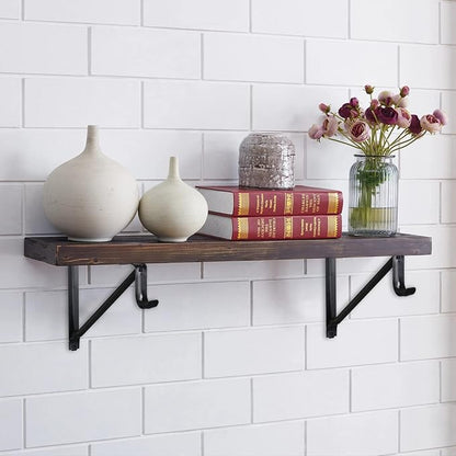Closet Rod Brackets 11x9.5in, Closet Shelf Brackets 10 Pack, Wall Mounted - Image 4