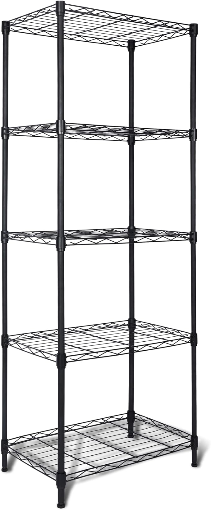 Whitmor 5 Tier Storage Shelves, Heavy Duty Metal Shelving, 400 lbs Capacity per by Whitmor