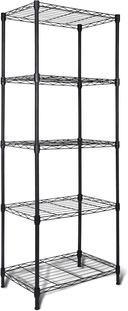 Whitmor 5 Tier Storage Shelves, Heavy Duty Metal Shelving, 400 lbs Capacity per by Whitmor
