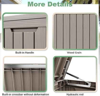 EasyUp 80 Gallon Deck Boxes Waterproof, Outdoor Large Storage Boxes - Image 5