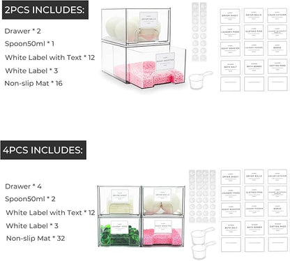 4 Pack Laundry Room Organization Storage Drawers - Image 3