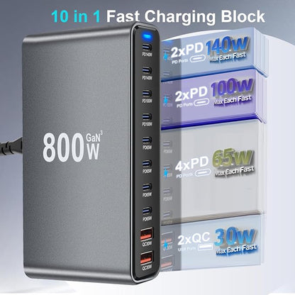 800W USB C Charger Block, Laptop Charger Adapter Compatible - Image 3
