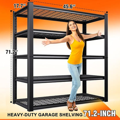 3 Pack-46 ''W Storage Shelves, 71‘’H Garage Shelving, Adjustable Garage Shelves - Image 3