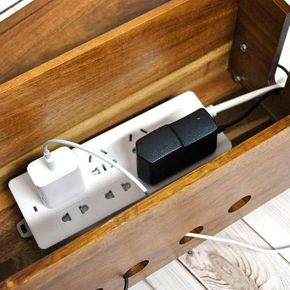Large Cable Management Box, Wood Cord Hider Box & Organizer - Image 4