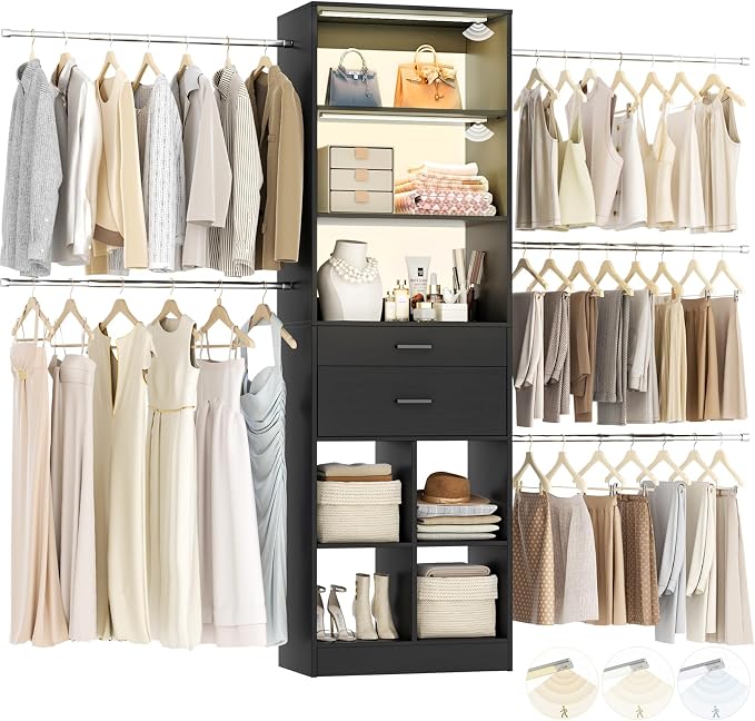 Besiost Closet System, 4-8 FT Closet Organizer System by Besiost