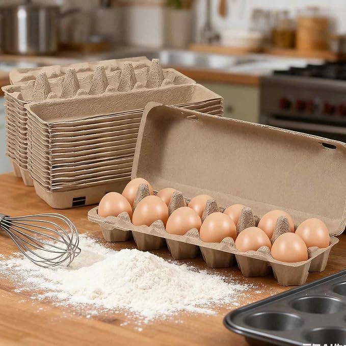 15 Pack Egg Cartons Cheap Bulk, Sturdy Natural Pulp Material Perfect - Image 2