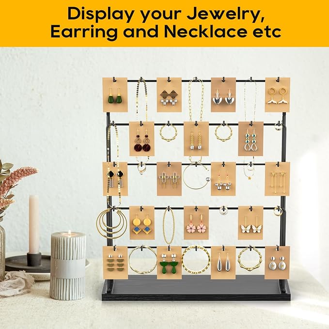 ORLESS Jewelry Display for Vendors, Earring Display Stand for Selling, Necklace - Image 6