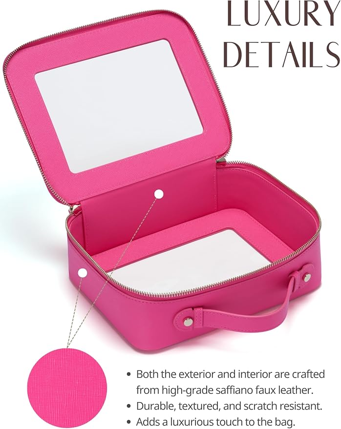 Popvibe Clear Makeup Bag Travel Cosmetic Case Transparent Toiletry Bag - Image 6