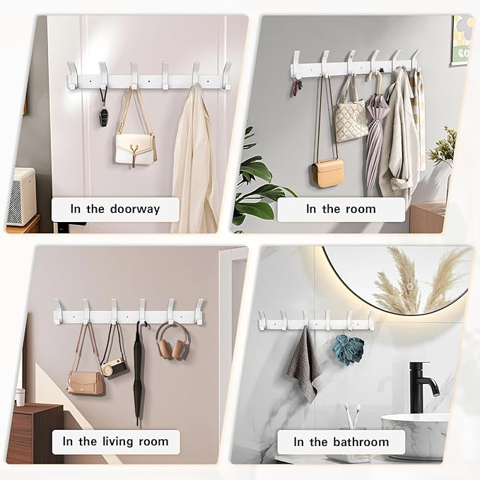 1 Pack Coat Rack Wall Mount, 17.3 in Wall Hooks - Image 6