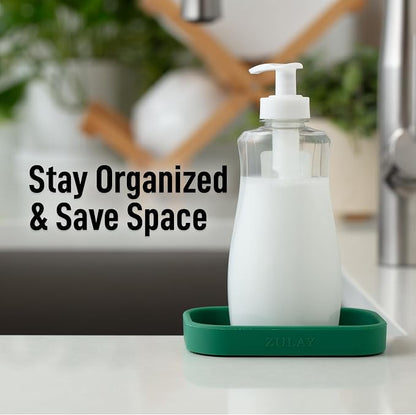 Zulay Kitchen Small Silicone Sponge Holder – Space-Saving Sink Organizer Tray - Image 6