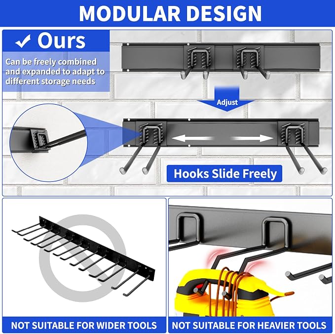 Garden Tool Organizer Wall Mount, 48inch Heavy Duty Garden Tool organizer - Image 4