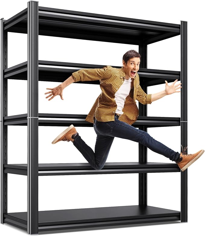 71.2''H /35.4''W Storage Shelves Adjustable Garage Shelving, Heavy Duty by KORVENA