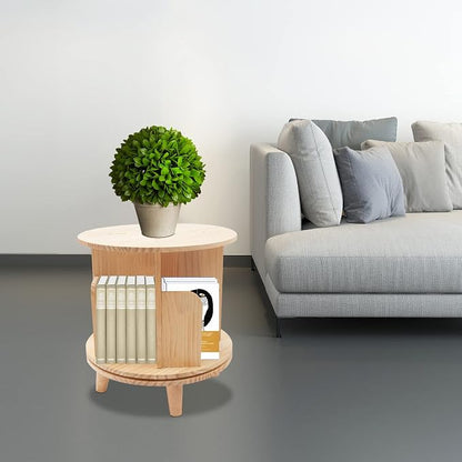 1 Tier Rotating 360 Display Floor Standing Bookcase Storage Rack - Image 5