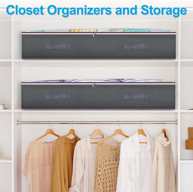 Budding Joy 90L Under Bed Storage Containers, Closet Organizers and Storage Bins - Image 3