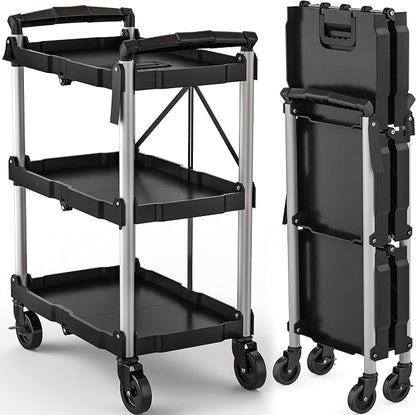 DWVO 3-Tier Foldable Service Cart by DWVO
