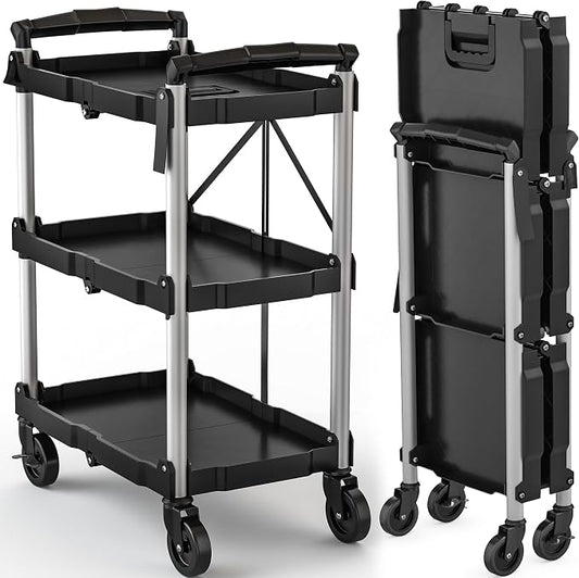 DWVO 3-Tier Foldable Service Cart by DWVO