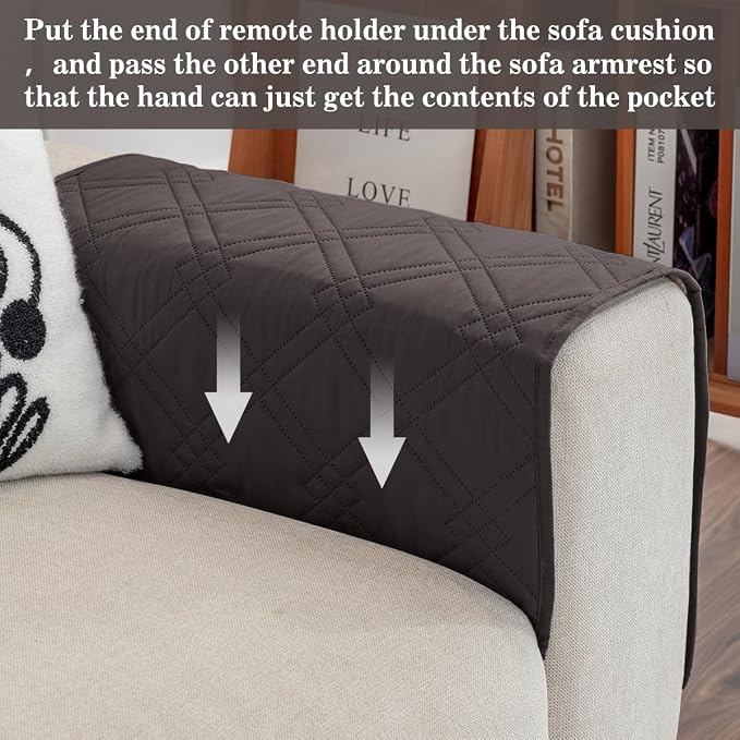 Couch Armrest Organizer Remote Control Holder Bedside Caddy - Image 3